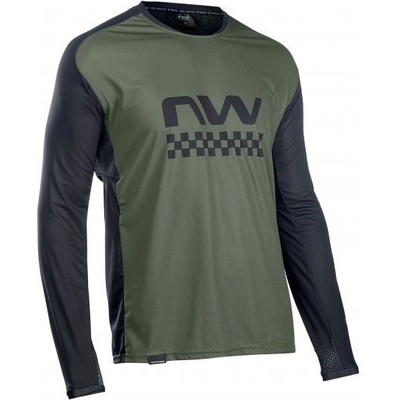 Northwave Edge Man Long Sleeve Green Fore/Blk