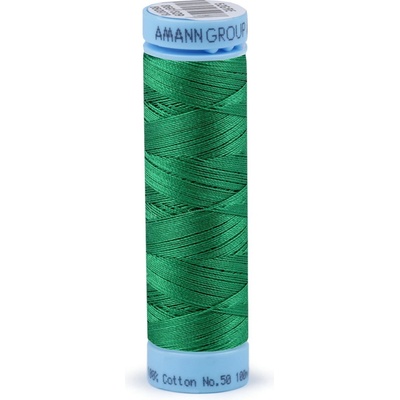 Bavlnené nite 100 m etiketné č. 50 Triana Amann Farba: 1097 Kelly Green