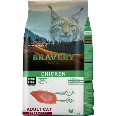 Bravery cat STERILIZED chicken 2 kg
