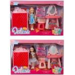 Swede Doll with wardrobe, dressing table and other accessories