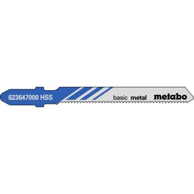 METABO - 5 plátků pro přímočaré pily "basic metal" 51/ 1,2 mm, HSS