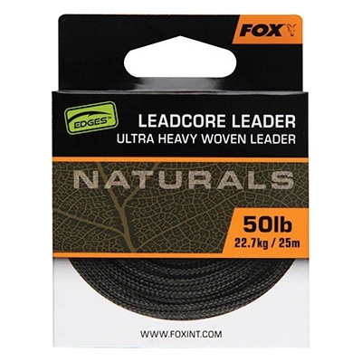 Fox Edges těžká šňůrka bez olova naturals leadcore 25m 50lb 22.7kg