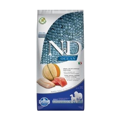 N&D OCEAN Dog Adult M L Salmon & Cod & Melon 2 12 kg
