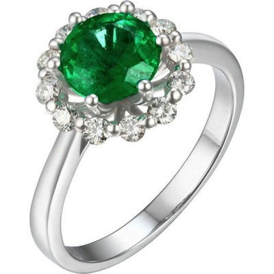 Eppi Smaragd v diamantovom prsteni Voltaire R30996