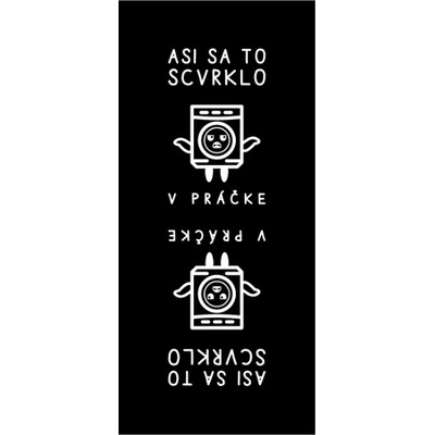 Takoy Štítok na oblečenie set 10ks - Asi sa to scvrklo v práčke čierny