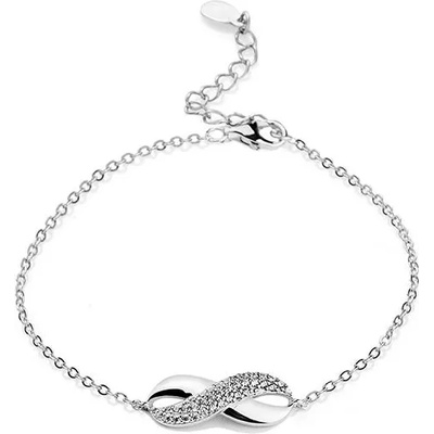 Swan Дамска сребърна гривна във формата на знака за безкрайност JT030B Swan