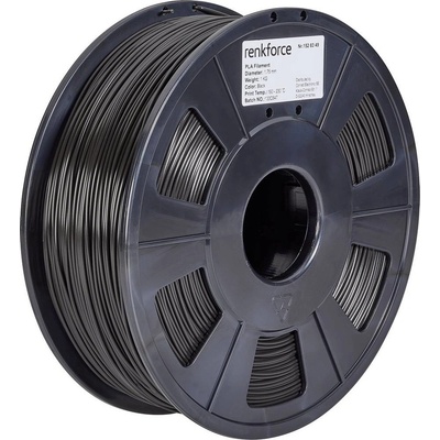 Renkforce RF-4511188 PLA 1.75 mm 1kg čierna 1 ks