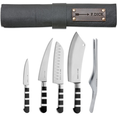 F. DICK Кухненски ножове с калъф 1905, комплект 5 бр. , неръждаема стомана, f. dick (fdck819680001)