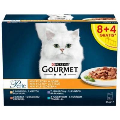 Gourmet Purina Gourmet Perle Mini Fillets Храна за котки 12x85g