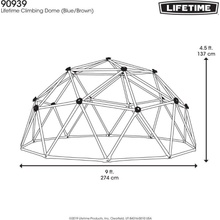 Lifetime Geodome oceľová preliezka hnedo modrá