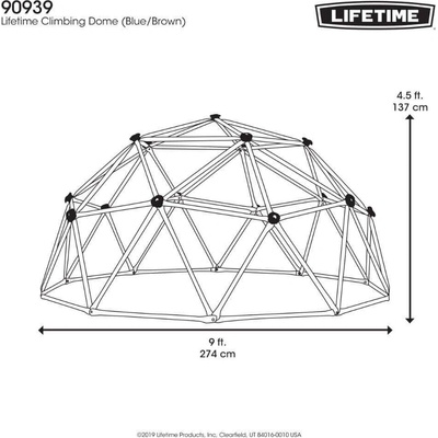 Lifetime Geodome oceľová preliezka hnedo modrá