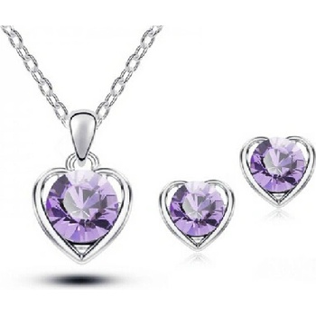 Image 1 of Виолетов комплект от обеци и колие