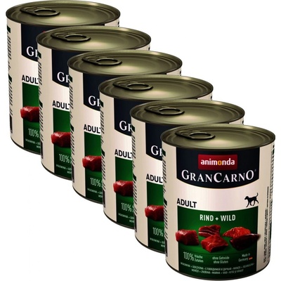 Animonda Gran Carno Original Adult hovězí maso a zvěřina 6 x 800 g