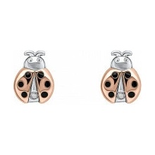 D for diamond Detské strieborné náušnice s diamantom E6433