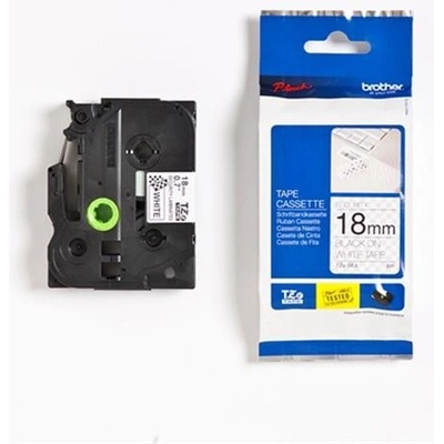 Brother TZE-SE4, 18mm, bílá/černá, s plombovací páskou (security tape), délka 8m TZESE4