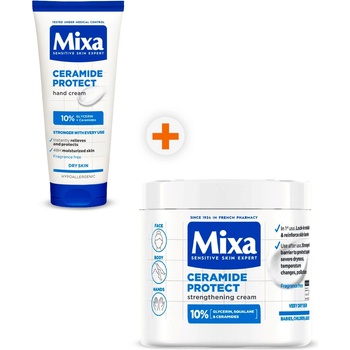Mixa Ceramide Protect Комплект - Крем за ръце и Крем за тяло, 100 + 400 ml