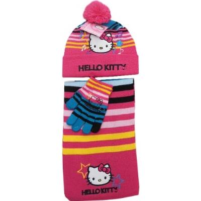 Dětská sada čepice + šála + rukavice HELLO KITTY 1