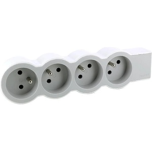 Legrand Разклонител БЯЛ 4x френски стандарт без кабел Standard NEW Legrand (49497)