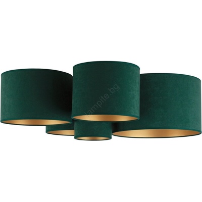 Duolla - Плафон ROLLER PENTO 5xE27/60W/230V зелен/златист (DU600439)