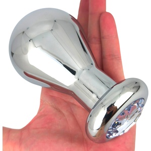 SuperLove Brutal Anal Plug Silver-Clear