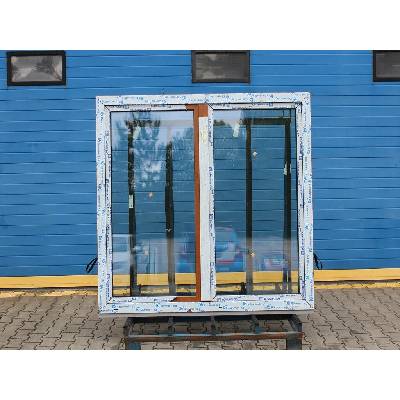 KÖMMERLING VÝPRODEJ Plastové okno - 76 MD - 1800x1620 mm, OS+O klapačka, zlatý dub/bílá