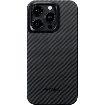 PITAKA MagEZ 4 1500D case, black/grey twill - iPhone 15 Pro Max (K-KI1501PM)
