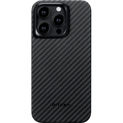 PITAKA MagEZ 4 1500D case, black/grey twill - iPhone 15 Pro Max (K-KI1501PM)