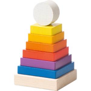 Cubika Дървена кула - низанка, Cubika - 8 части (15269) - bright-toys
