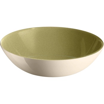 Emile henry (Франция) Керамична купа за салата emile henry salad bowl - Ø22.5 см - цвят зелен и екрю (eh 3322-v0)