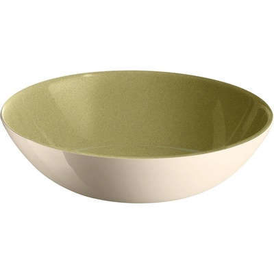 Emile henry (Франция) Керамична купа за салата emile henry salad bowl - Ø22.5 см - цвят зелен и екрю (eh 3322-v0)