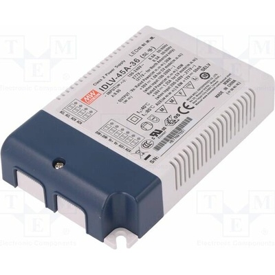 MEAN WELL IDLV-45A-36 Napájecí zdroj: spínaný; LED; 45W; 36VDC; 1,25A; 90÷295VAC; IP20