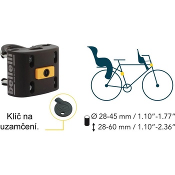 Bellelli upevňovací systém k sedačkám na bicykel