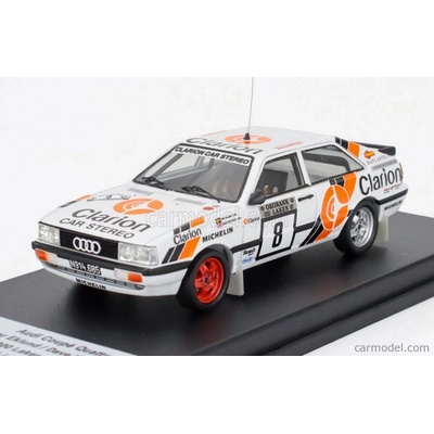 Trofeu Audi Quattro Coupe N 8 Rally 1000 Lakes 1987 Per Eklund Dave Whittock Bílá Modrá Oranžová 1:43
