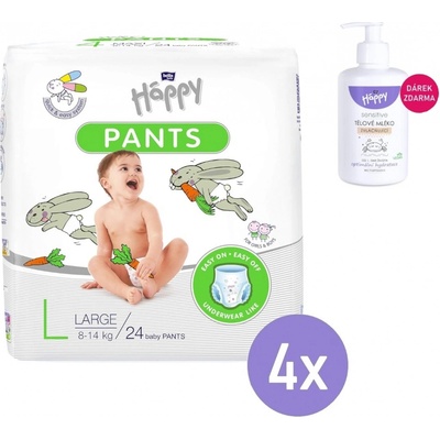 Bella Happy Pants 4 Maxi 8-14 kg 4x 24 ks