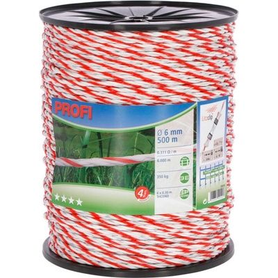 Agrofortel Lanko pre elektrický ohradník PROFI 500 m 6 mm biela/červená