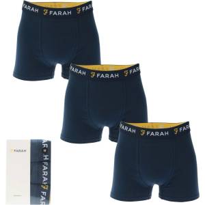 Farah Боксерки Farah Aveleer 3 Pack Boxer Shorts - Navy