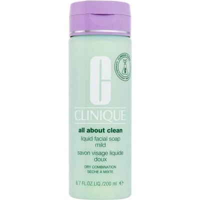 Clinique All About Clean Liquid Facial Soap Mild 200 ml почистващ течен сапун за лице за жени