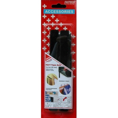 FASTECH® 909-330C pásek se suchým zipem, zalepení hotmelt , háčková a flaušová část, (d x š) 1000 mm x 20 mm, černá, 1 p