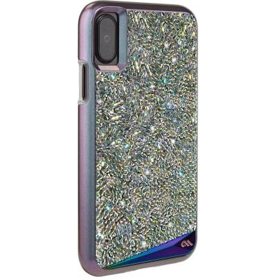 Case-Mate Brilliance Case - кейс с висока защита и кристали за iPhone XS, iPhone X (лилав)