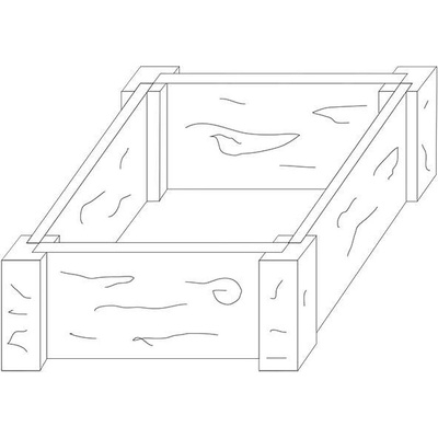 Ferobet Záhon betonový 1120×1120×400 mm zvýšený natur reliéfní staré dřevo