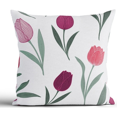 MKLuzkoviny.cz bavlna Renforcé Květy tulipánů fialové 40 x 40 cm – Zboží Dáma