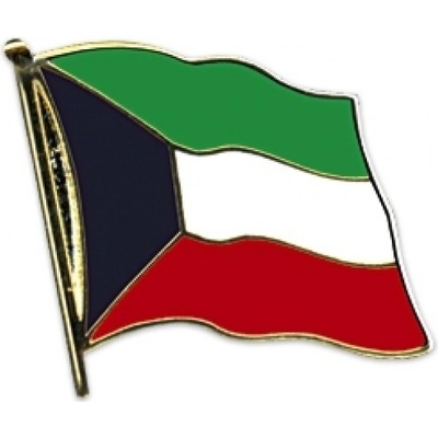 Odznak (pins) 20mm vlajka Kuvajt - farebný