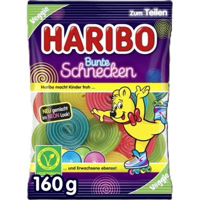Haribo Bunte Neon Schnecken 160g