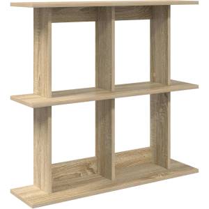 vidaXL Стенен рафт Монтиране на стена Дъб сонома 100 x 20 x 75 см (8012086)