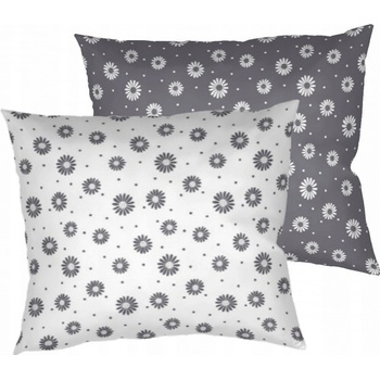 Dadka bavlna Agnes biela/tmavosivá DUO 40 x 40 cm