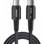 ESSAGER USB-C to USB-C 100W Essager 1m cable (black)