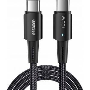 ESSAGER USB-C to USB-C 100W Essager 1m cable (black)