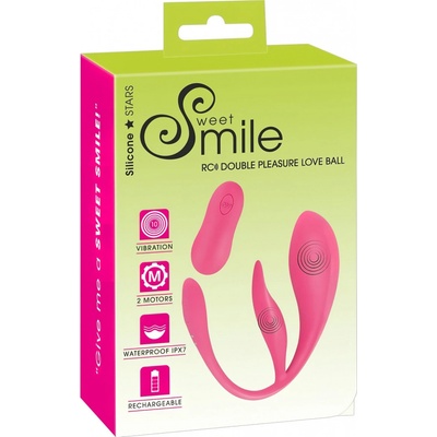 Sweet Smile - nabíjateľné, diaľkovo ovládané vibračné vajíčko ružové
