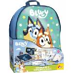 Lisciani Творчески комплект, Lisciani, Bluey, 2 в 1 раница с комплект за рисуване