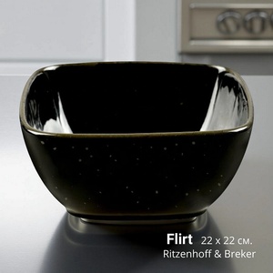 Ritzenhoff & Breker Порцеланова салатиера Flirt, квадратна, черна 22 х 22 см. Ritzenhoff & Breker